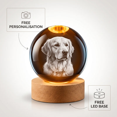 Personalised 3D Photo Crystal with LED Base
